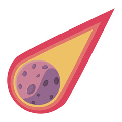 space asteroid onfire