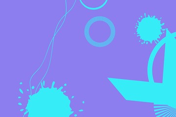 Colorful simple abstract elements and dynamic shapes. Compositions of colored spots and bars. Background for design and creative ideas.