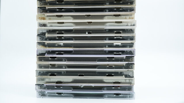
stacked cd covers, isolated cd boxes