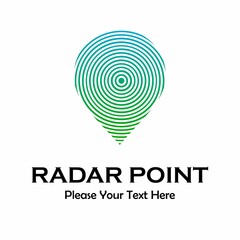 Radar point logo template illustration