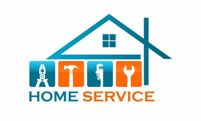 Home service or home repair logo template illustration