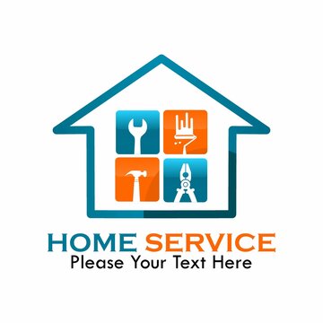 Home service or home repair logo template illustration