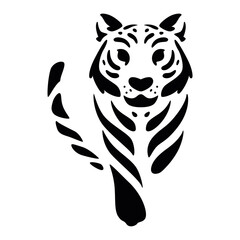 Isolated abstract tiger animal silhouette Vector