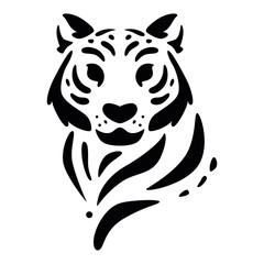 Isolated abstract tiger animal silhouette Vector