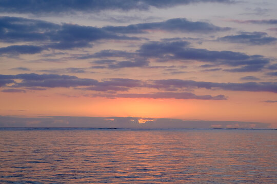Dusk on the lagoon Mauritius