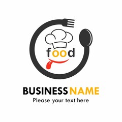 Food design logo template illustration. suitable for resto, cafe, 0r food company.
