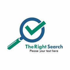 The right search logo template illustration