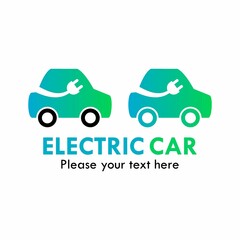 Electric car logo template illustration