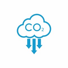 Cloud with CO 2 logo template illustration