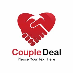 Couple deal logo template illustration