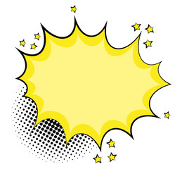 yellow expression pop art