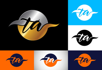 Initial Monogram Letter T A Logo Design Vector. Graphic Alphabet Symbol For Corporate Business