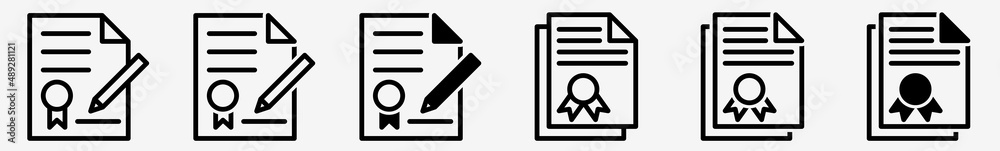 Canvas Prints contract icon business contract set | contracts icon document vector illustration logo | pen contrac