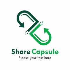 Share capsule logo template illustration