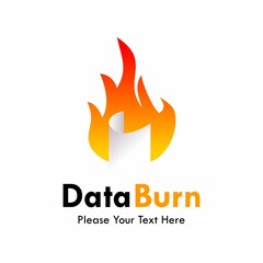 Data burn logo template illustration