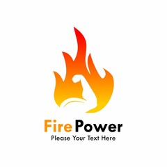 Fire power logo template illustration