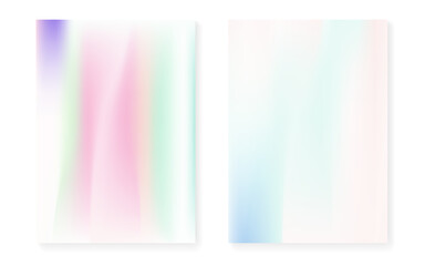 Holographic gradient background set with hologram cover.