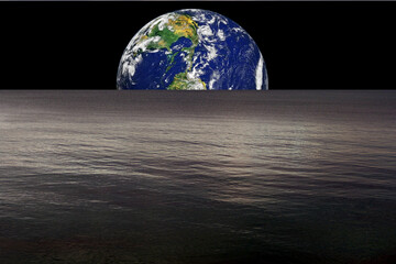 Il Pianeta Terra che emerge dalle acque del Mare
