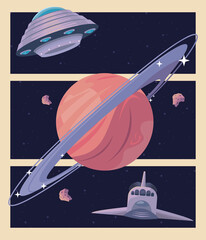 space vehicles and saturn © Jemastock