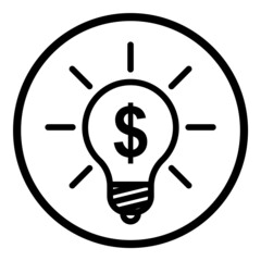 Circle Flat Icon Isolated On White Background