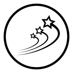 Circle Flat Icon Isolated On White Background