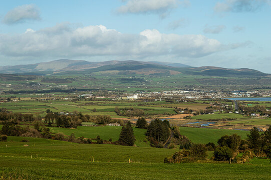 landscape of region view from N25 road of Dungarvan town,Co.Waterford ireland