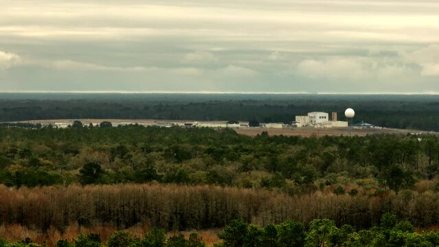 Aerial panorama Tallahassee International airport TLH