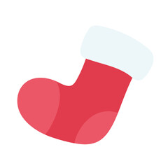 Isolated santa claus boot Christmas decoration Vector