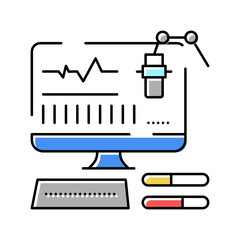 equipment radio studio color icon vector illustration