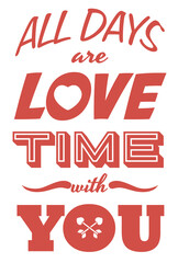 Message for Valentine's Day in retro style, heart and arrows, Vector illustration