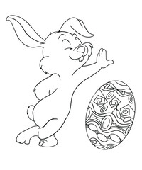 Easter Rabbit Coloring Page