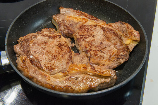 chuleton de ternera en sarten