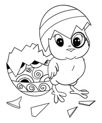 Easter Bird Coloring Page