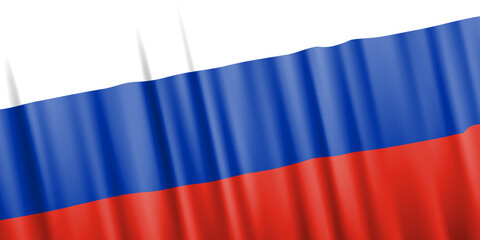 Wavy vector flag of Russia