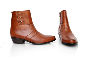 Pair of brown boots.