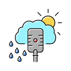 weather radio channel color icon vector illustration