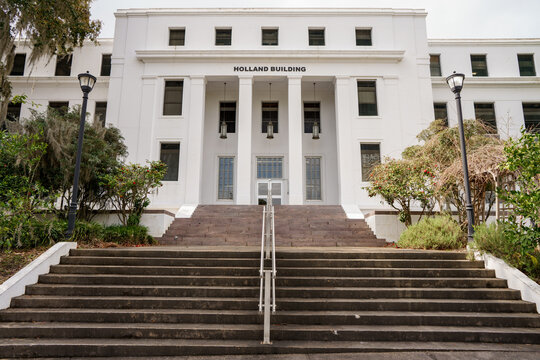 Tallahassee, FL, USA - February 18, 2022: Photo of the Holland Building Downtown Tallahassee FL