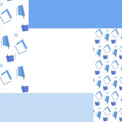 幾何学模様の背景4・青