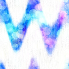 Seamless seventies tie dye stripe bokeh texture. Hippie summer wavy striped repeat background with ink dyed effect.