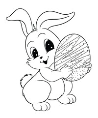 Easter Rabbit Coloring Page