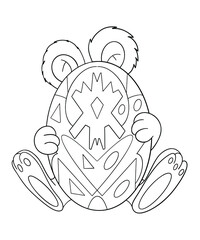Easter Cute Coloring Page