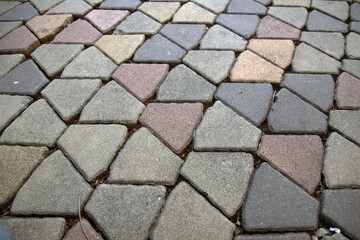 Old Stone Block Pavement Work background