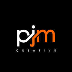 PJM Letter Initial Logo Design Template Vector Illustration
