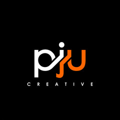 PJU Letter Initial Logo Design Template Vector Illustration