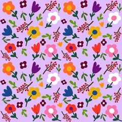 eamless pattern with spring willow flowers and leaves. floral pattern for wallpaper or textile