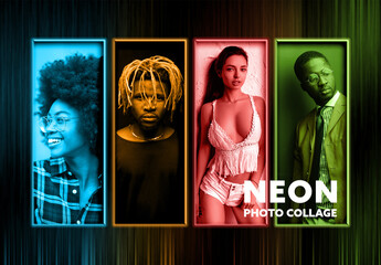 Neon Photo Collage