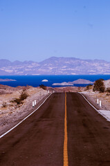 road to the sea in central Baja Mexico