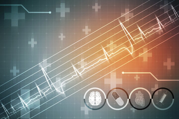 DNA structure, Genetics and medical science concept, Concept of biochemistry with Dna molecule on abstract medical background