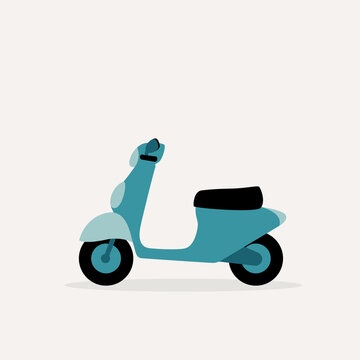 recommend clip art: Side View Of A Motor Scooter.