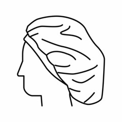 silk reel line icon vector illustration